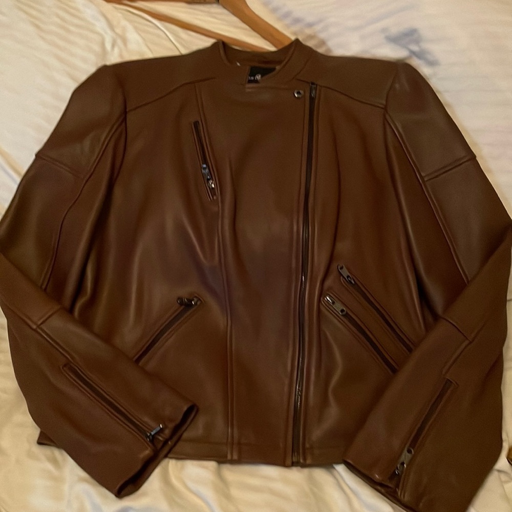 Leather Sam Eldelman Beautiful Brown Jacket - image 1